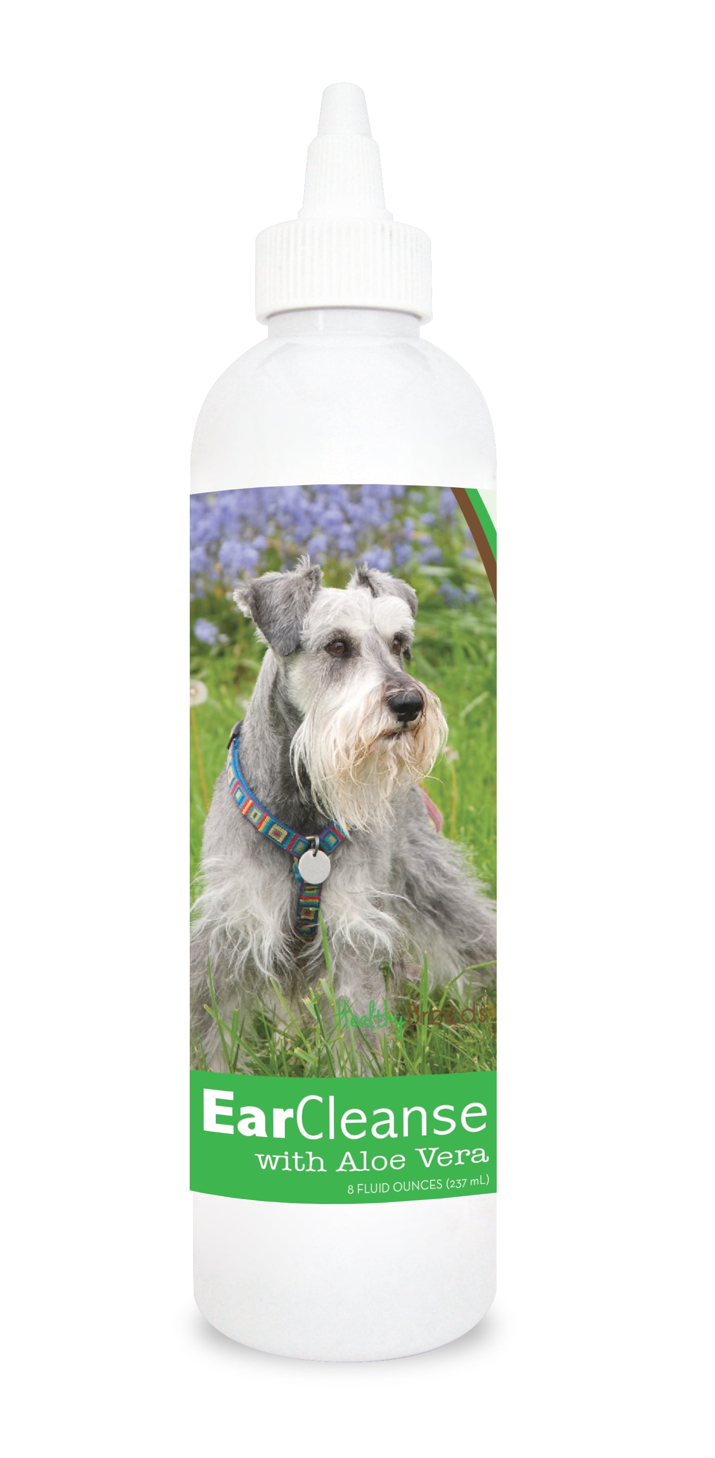 Healthy Breeds Dog Ear Cleanse with Aloe Vera for Miniature Schnauzer, Cucumber Melon Scent 8 oz