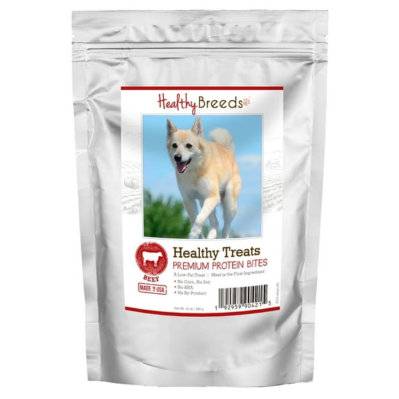 Healthy Breeds Norwegian Buhund Healthy Treats Premium Protein Bites Beef 10 oz