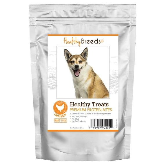 Healthy Breeds Norwegian Lundehund Healthy Treats Premium Protein Bites Chicken Dog Treats 10 oz