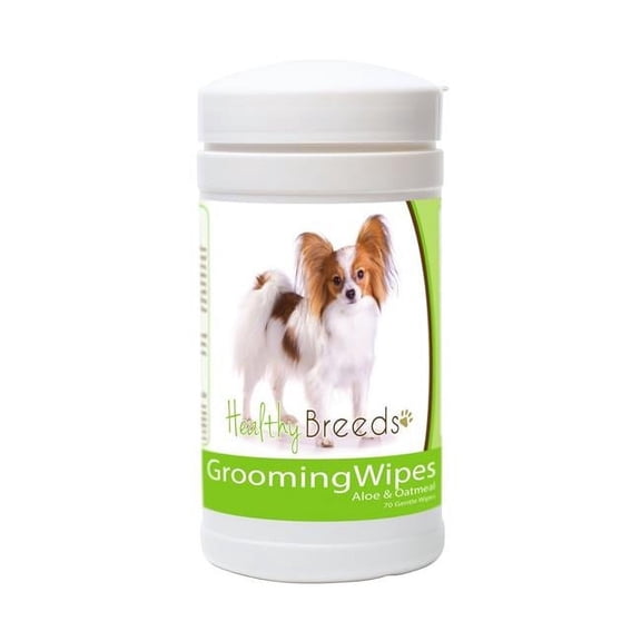 Healthy Breeds Papillon Grooming Wipes 70 Count
