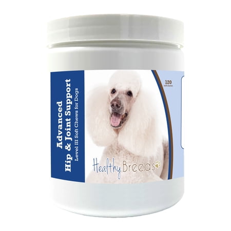 Healthy Breeds Poodle Advanced Hip & Joint Support Level III Soft Chews for Dogs 120 Count