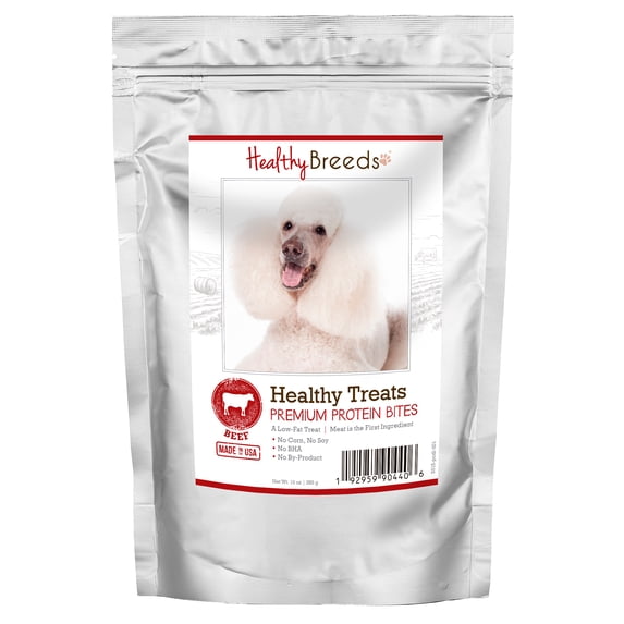Healthy Breeds Poodle Healthy Treats Premium Protein Bites Beef 10 oz
