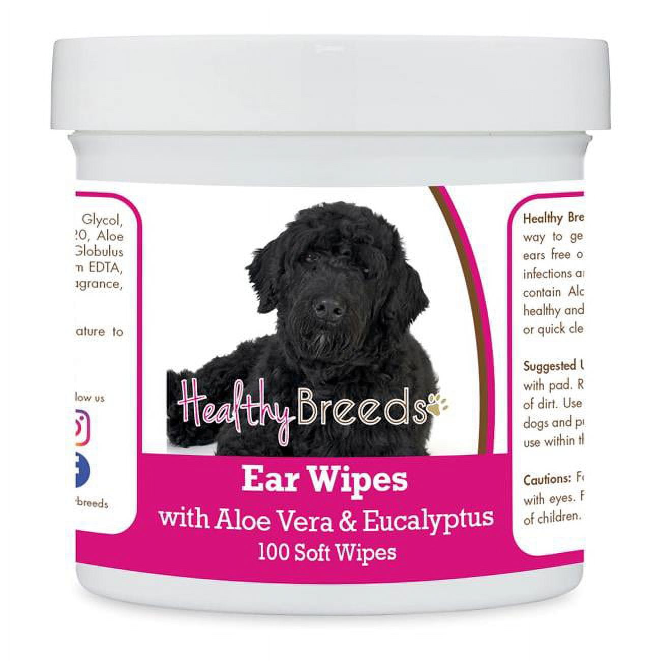 Healthy Breeds Portuguese Water Dog Ear Cleaning Wipes with Aloe