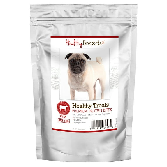 Healthy Breeds Pug Healthy Treats Premium Protein Bites Beef 10 oz