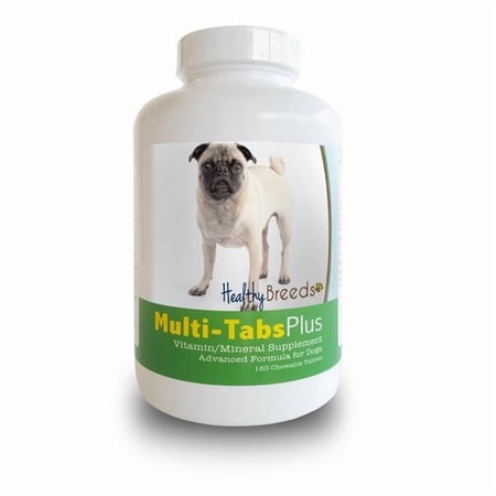 Healthy Breeds Pug Multi-Tabs Plus Chewable Tablets, 180 Count