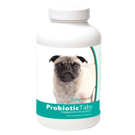 Healthy Breeds Pug Probiotic and Digestive Support for Dogs 60 Count