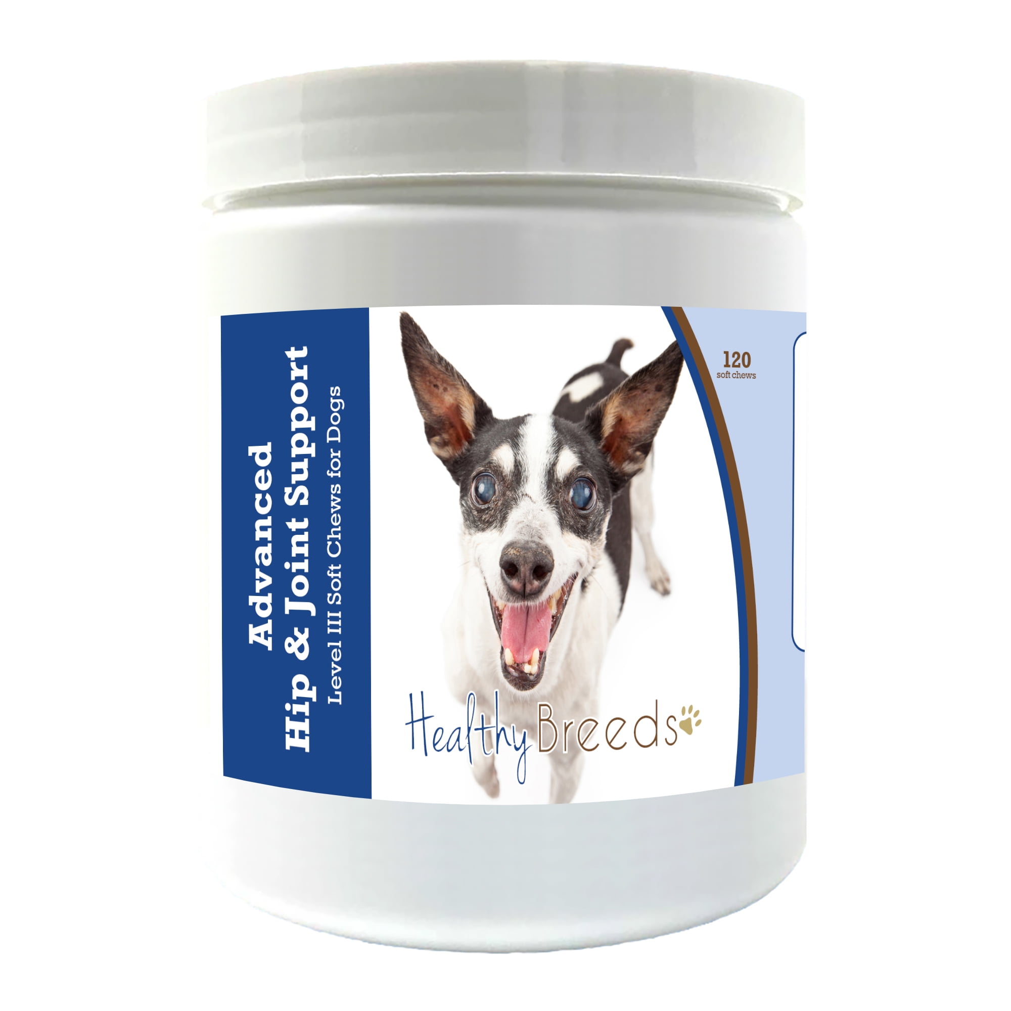 Healthy Breeds Rat Terrier Advanced Hip & Joint Support Level III Soft Chews for Dogs 120 Count