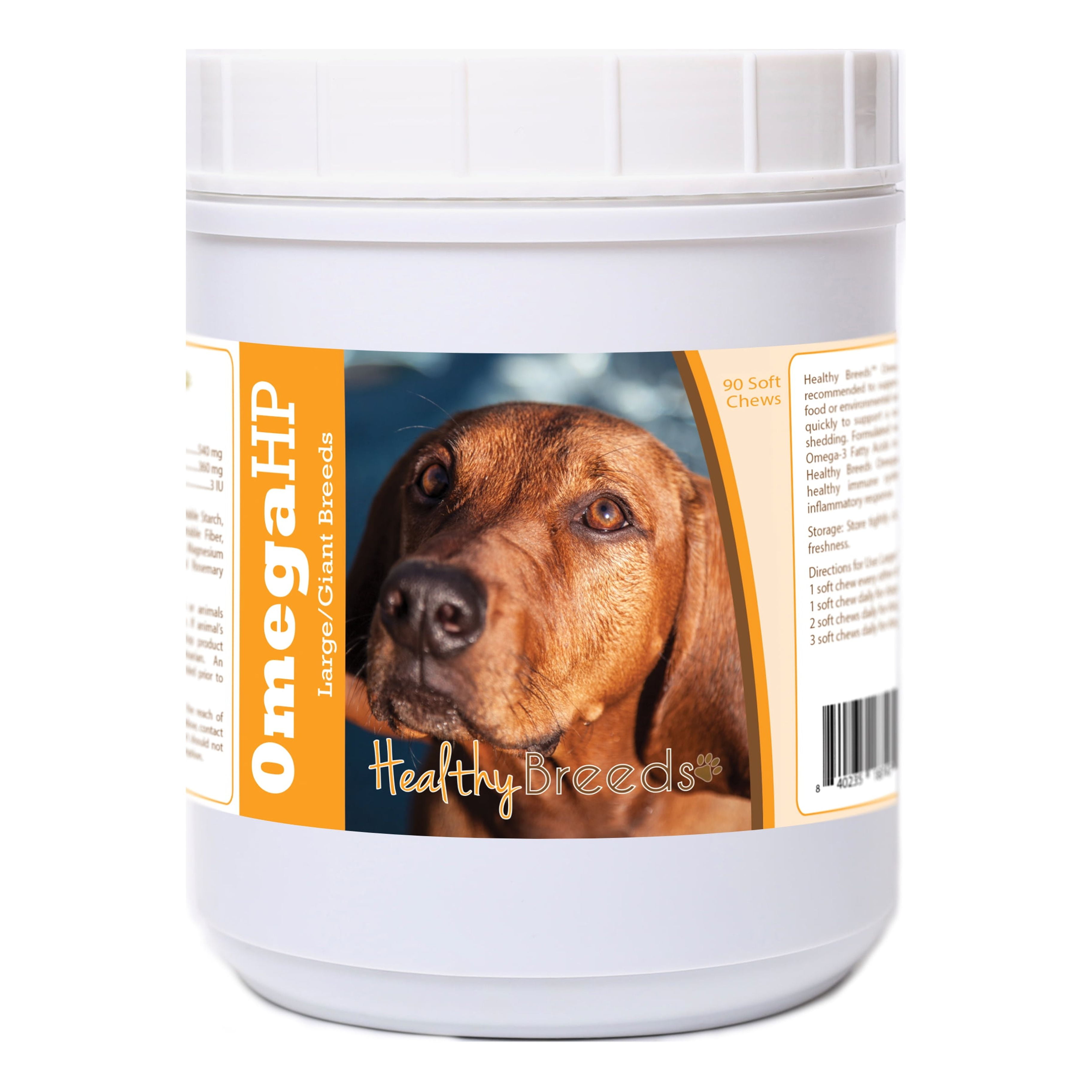 Healthy Breeds Redbone Coonhound Omega HP Fatty Acid Skin and Coat Support Soft Chews