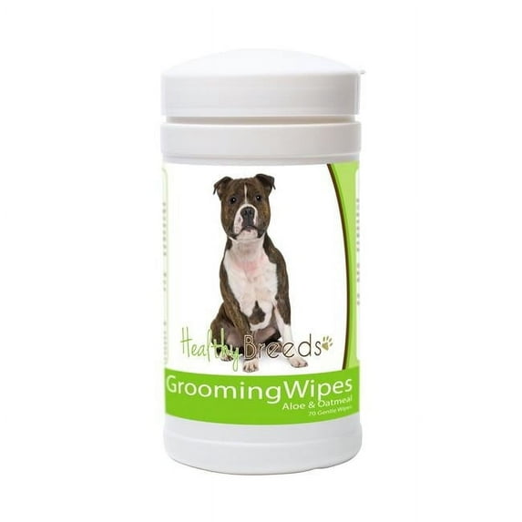 Healthy Breeds Staffordshire Bull Terrier Grooming Wipes 70 Count