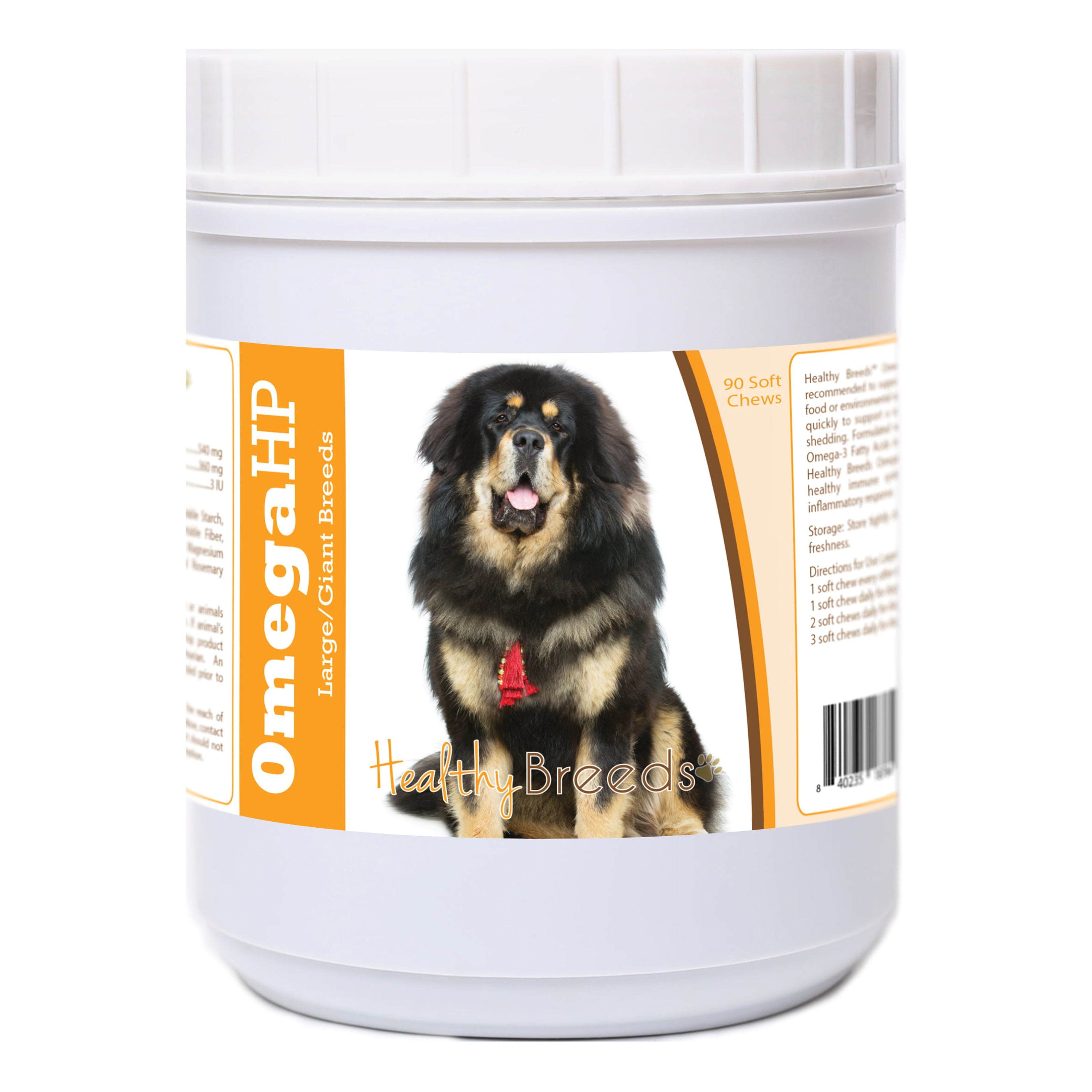 Healthy Breeds Tibetan Mastiff Omega HP Fatty Acid Skin and Coat Support Soft Chews