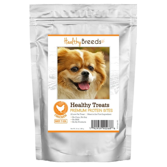 Healthy Breeds Tibetan Spaniel Healthy Treats Premium Protein Bites Chicken Dog Treats 10 oz