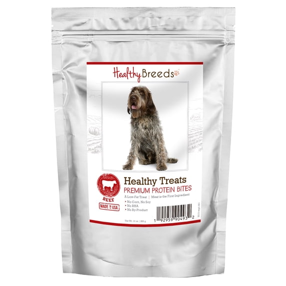 Healthy Breeds Wirehaired Pointing Griffon Healthy Treats Premium Protein Bites Beef 10 oz