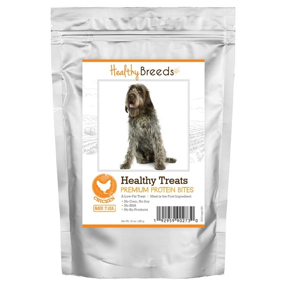 Healthy Breeds Wirehaired Pointing Griffon Healthy Treats Premium Protein Bites Chicken Dog Treats 10 oz