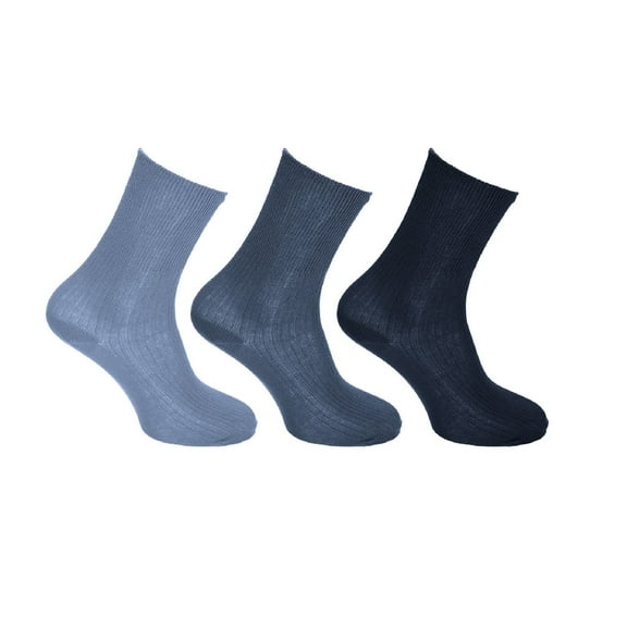 Healthy Centres Womens Easy-slide 100% Cotton Socks (3 Pairs)