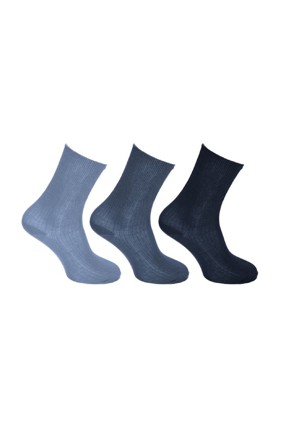 Womens Easy-slide 100% Cotton Socks (3 Pairs)