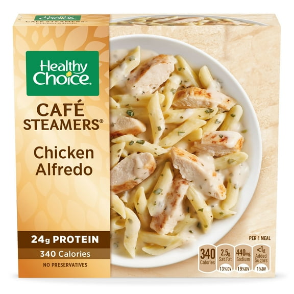 Healthy Choice Caf Steamers Chicken Alfredo, High Protein Frozen Meal, 9.25 oz. Bowl