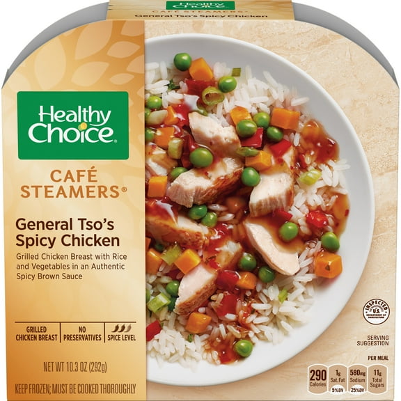 Healthy Choice Cafe Steamers General Tso Spicy Chicken, 10.3 oz, Pack of 8