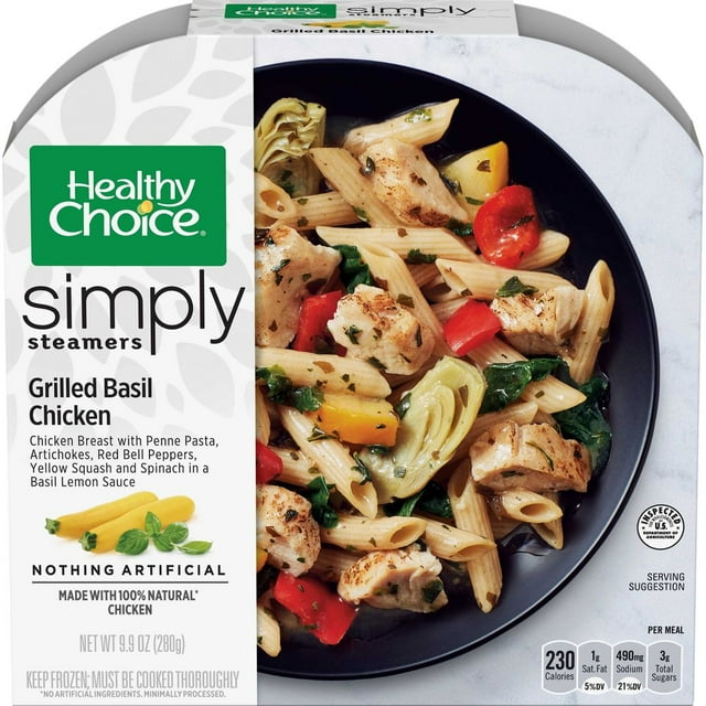 Healthy Choice Cafe Steamers Grilled Basil Chicken, 9.9 Ounce 8 per