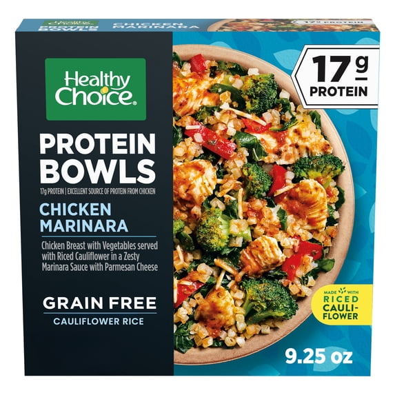 Healthy Choice Protein Bowls Chicken Marinara, 17g Protein, High Protein Frozen Meal, 9.25 oz. Bowl