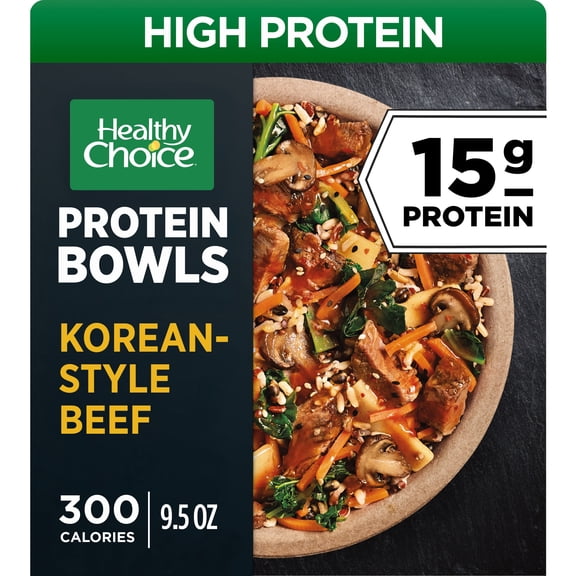 Healthy Choice Protein Bowls Korean-Style Beef, 15g Protein, High Protein Frozen Meal, 9.5 oz. Bowl