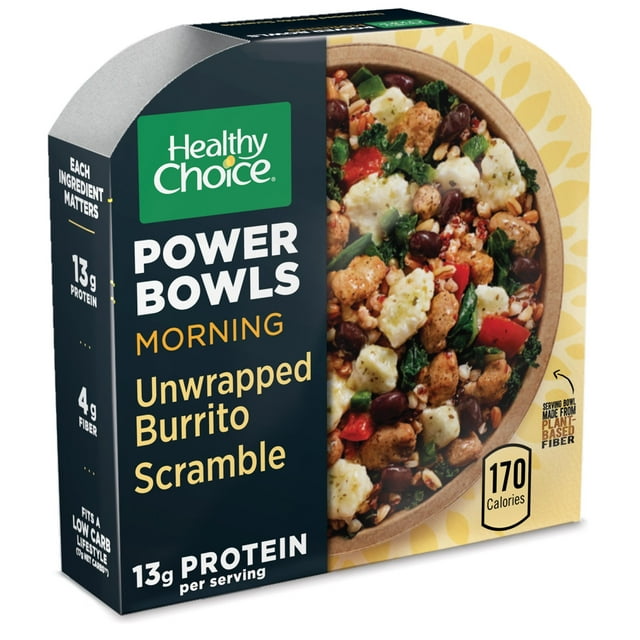 Healthy Choice Power Bowls Unwrapped Burrito Scramble Breakfast Frozen