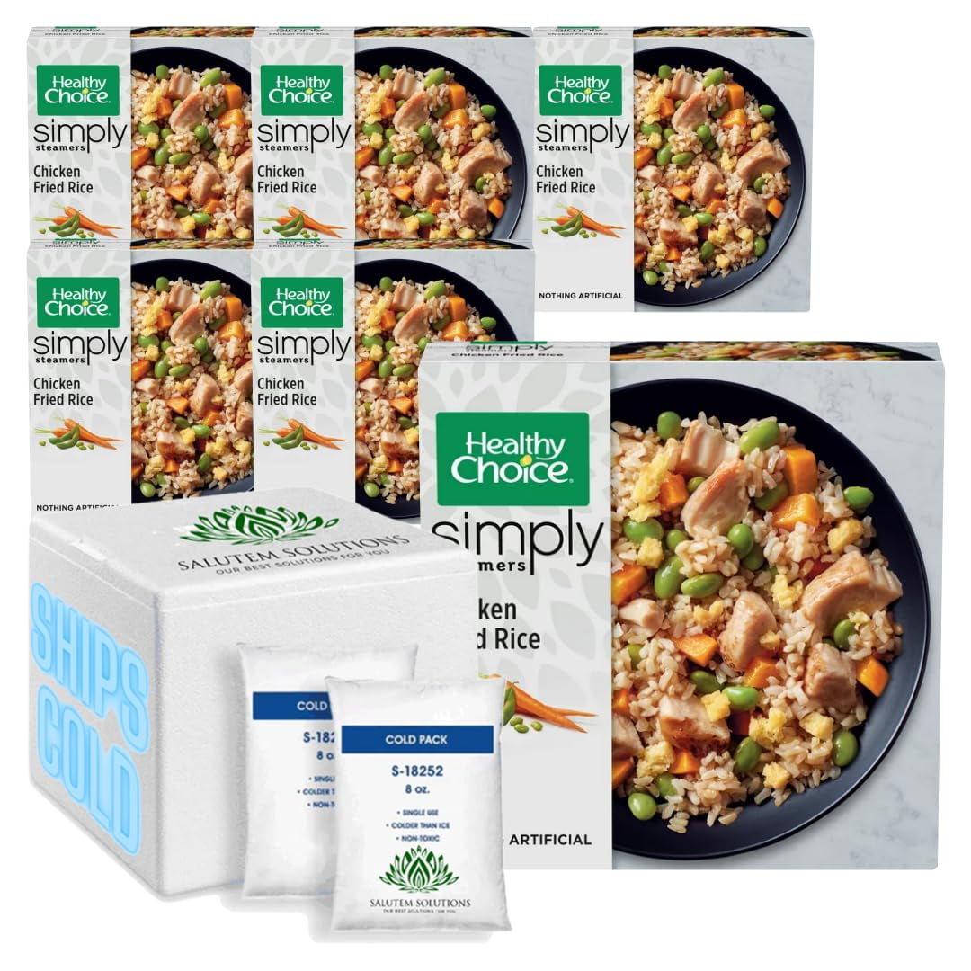 Healthy Choice Simply Steamers Chicken Fried Rice Meal, 10 oz Pack of 6