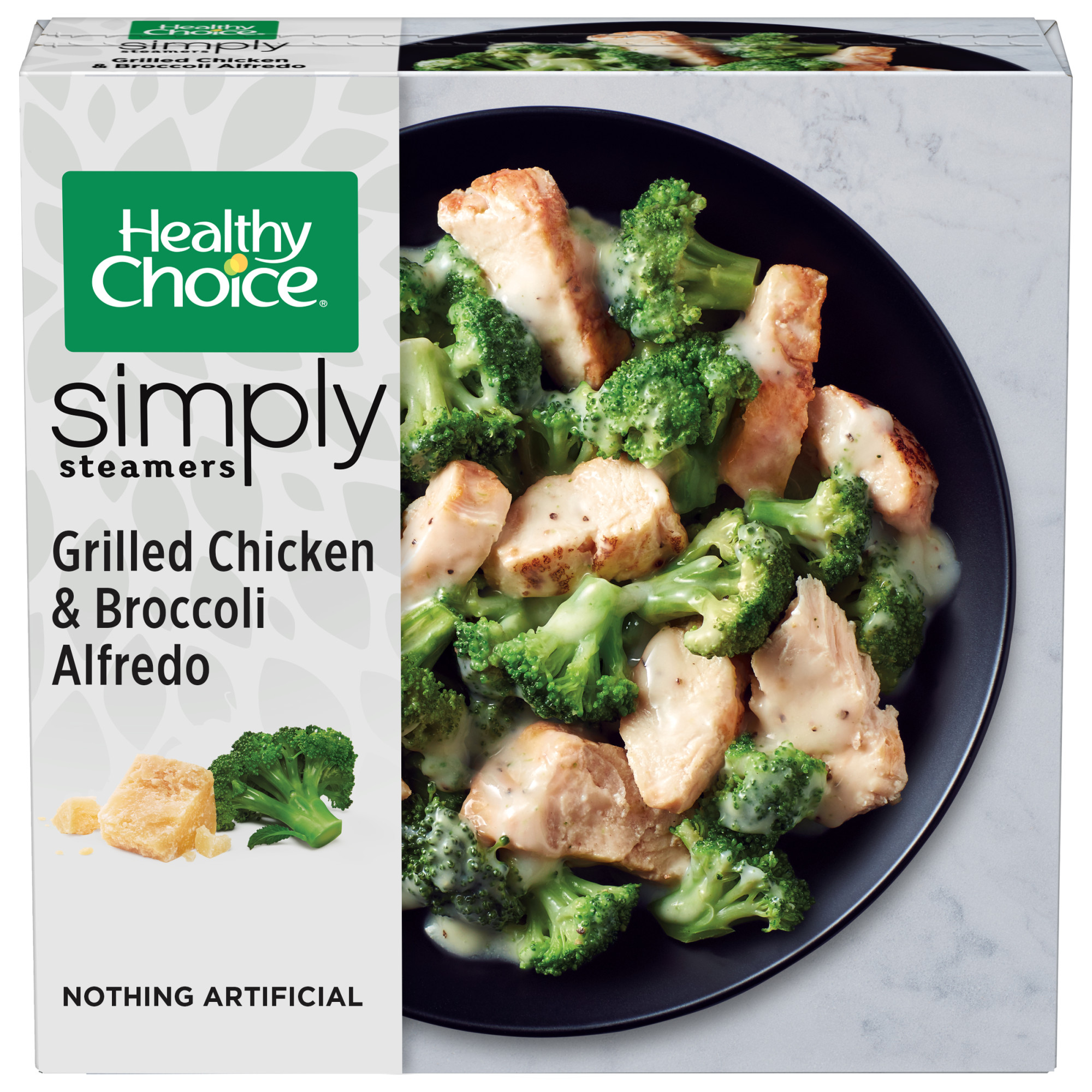 Healthy Choice Simply Steamers Grilled Chicken & Broccoli Alfredo, 9.15 oz (frozen) - image 1 of 8