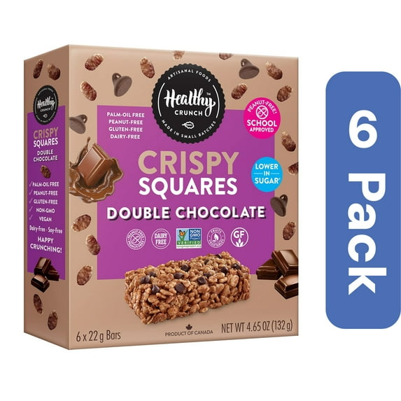 Healthy Crunch Double Chocolate Crisp Square 4.68 oz (Pack of 6)