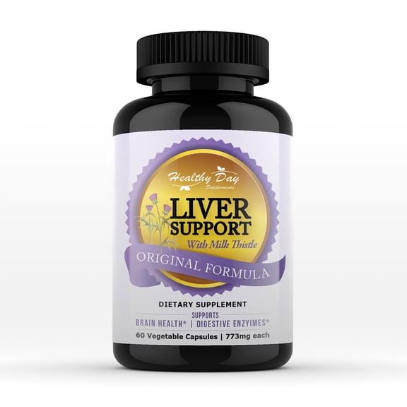 Healthy Day Liver Detox Cleanse & Repair Supports Brain Health & Digestive Enzymes - 60 Veg Capsules