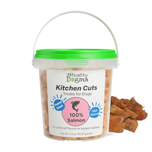 Healthy Dogma Salmon Kitchen Cuts Dog Treats – Freeze-Dried, Grain