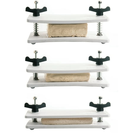 Extra Firm Tofu Press by Healthy Express - Premium Curved Plates for Superior Pressing Results on Firm and Extra Firm Tofu. Healthy Eating is Now Easier