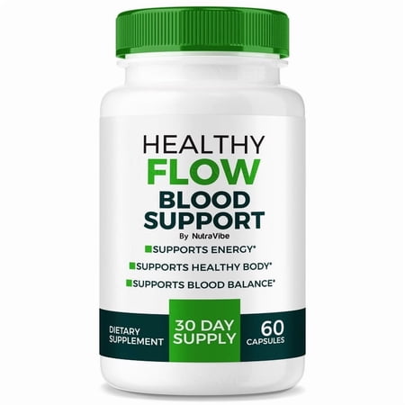 Healthy Flow Blood Support – Original Formula with a Clean Blend to Support Healthy Circulation, Natural Energy & Balanced Levels | Just 2 Easy-to-Swallow HealthyFlow Pills Daily (60 Capsules)