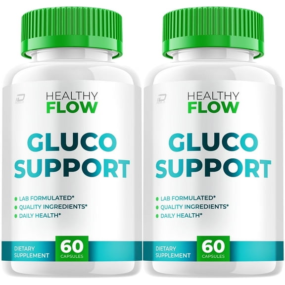 Healthy Flow Capsules – HealthyFlow, All Natural Glycogen Support, 2 Pack, 120 Capsules