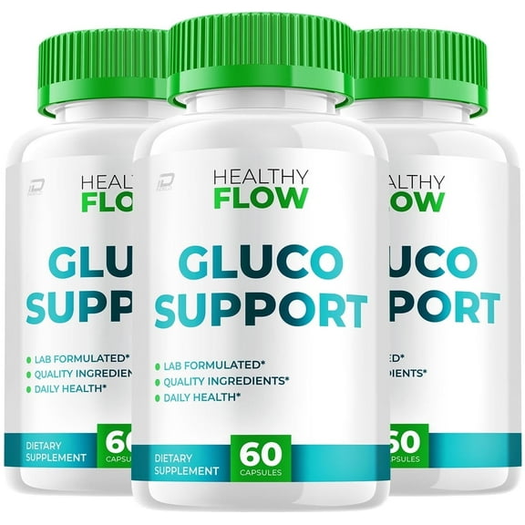 Healthy Flow Capsules – HealthyFlow, All Natural Glycogen Support, 3 Pack, 180 Capsules