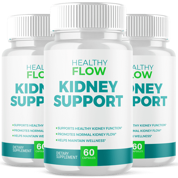 Healthy Flow Kidney Support Pills Advanced Formula Vitamin Supplement Support for Overall Wellness 180 Capsules