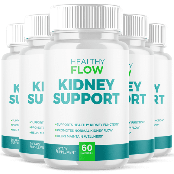 Healthy Flow Kidney Support Pills Advanced Formula Vitamin Supplement Support for Overall Wellness 300 Capsules