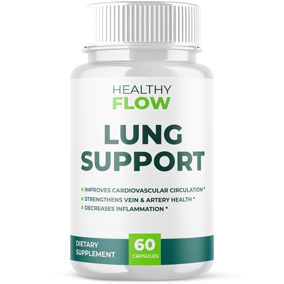 Healthy Flow Lung Support Advanced Formula Pills Supporting Lung Health and Respiration 60 Capsules