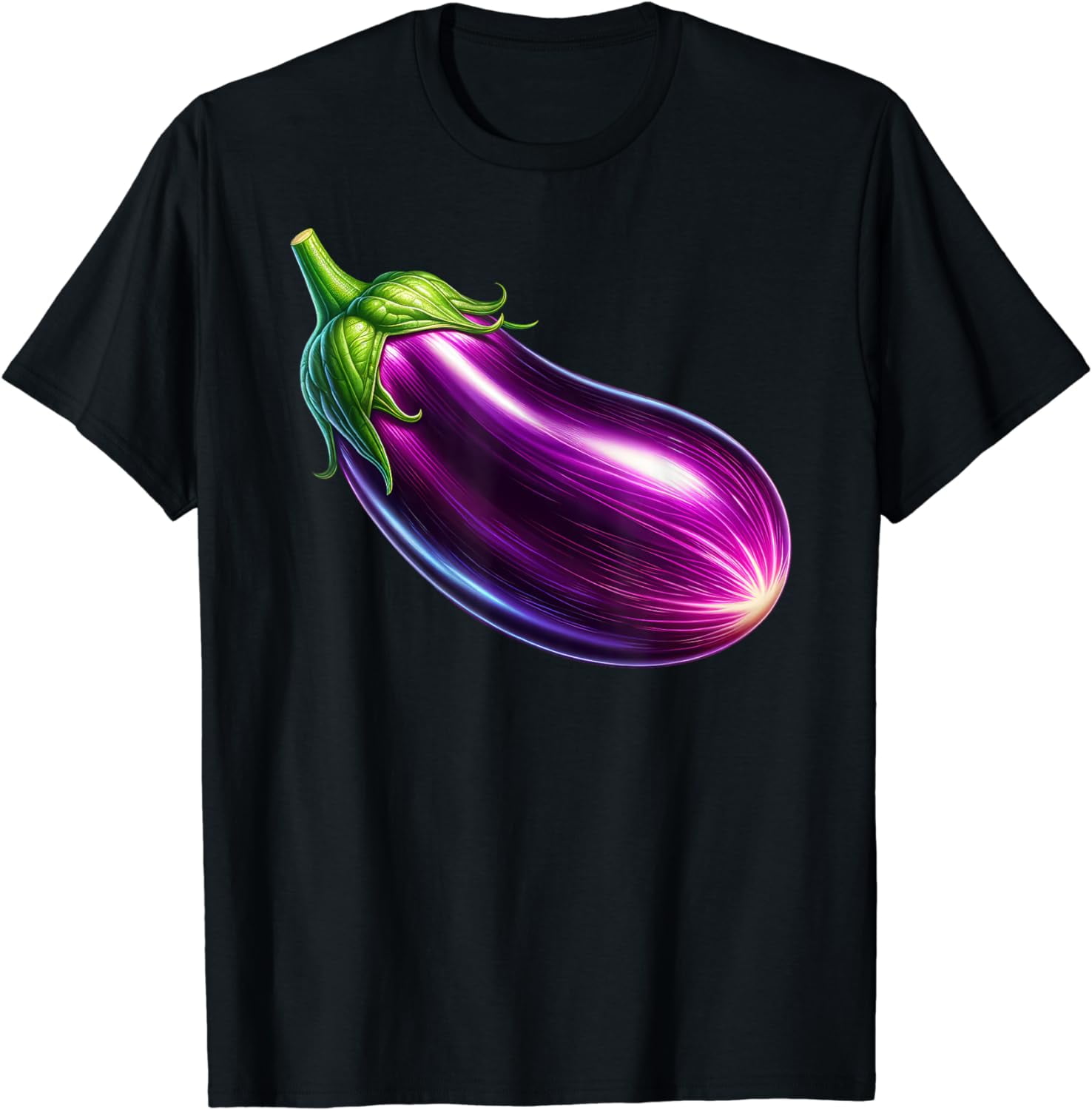 Healthy Food Purple Vegetable Drawing Vegans Art Eggplant TShirt