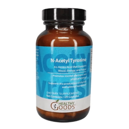 Healthy Goods N-Acetyl Tyrosine Amino Acid Supplement, 120 ct