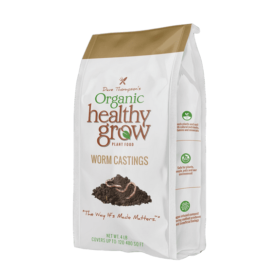Dave Thompson's Organic Healthy Grow Worm Castings Manure, 4 lb