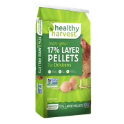 Healthy Harvest Non-GMO Natural Chicken Feed Pellets for Laying Hens, 40 lb Bag