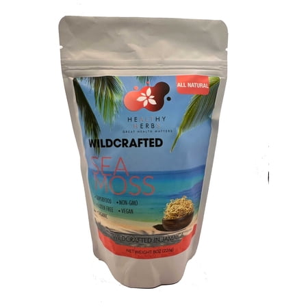 Healthy Herbs | Sea Moss Wildcrafted 100% Gold Jamaican Seamoss (8oz)