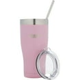 thumbnail image 1 of Healthy Human Stainless Steel Tumbler with Straw & Lid | Splash Proof Insulated Travel Cup | Eco-Friendly Coffee Tumblers | Straw Cleaner and Splash Proof Lids (32oz, Petal Pink), 1 of 6