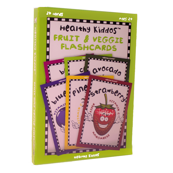 Healthy Kiddos 24 Colorful Fruit & Veggie Flashcards