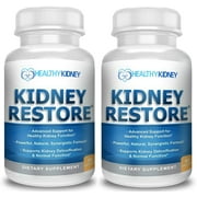 Healthy Kidney Kidney Restore Kidney Detox Supplement plus Vitamins, for Normal Nutrition, Function & Health, 2 pack