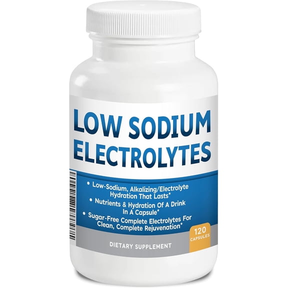 Healthy Kidney Low Sodium Electrolytes Capsules Supplement - 120 Capsules