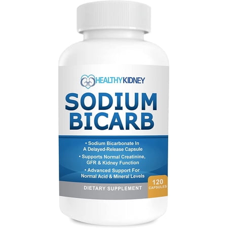 Kidney Restore Sodium Bicarb 650mg Capsules, Alkalizer, Neutralizing, Absorption, 120 Count