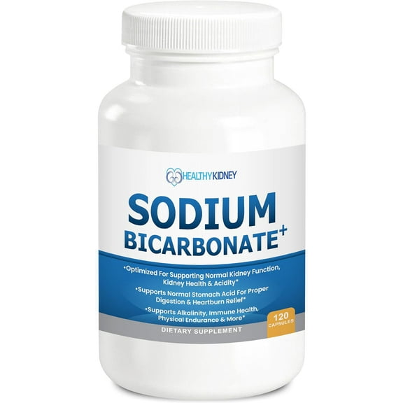 Healthy Kidney Sodium Bicarbonate Capsules - Kidney Support, 120 Capsules