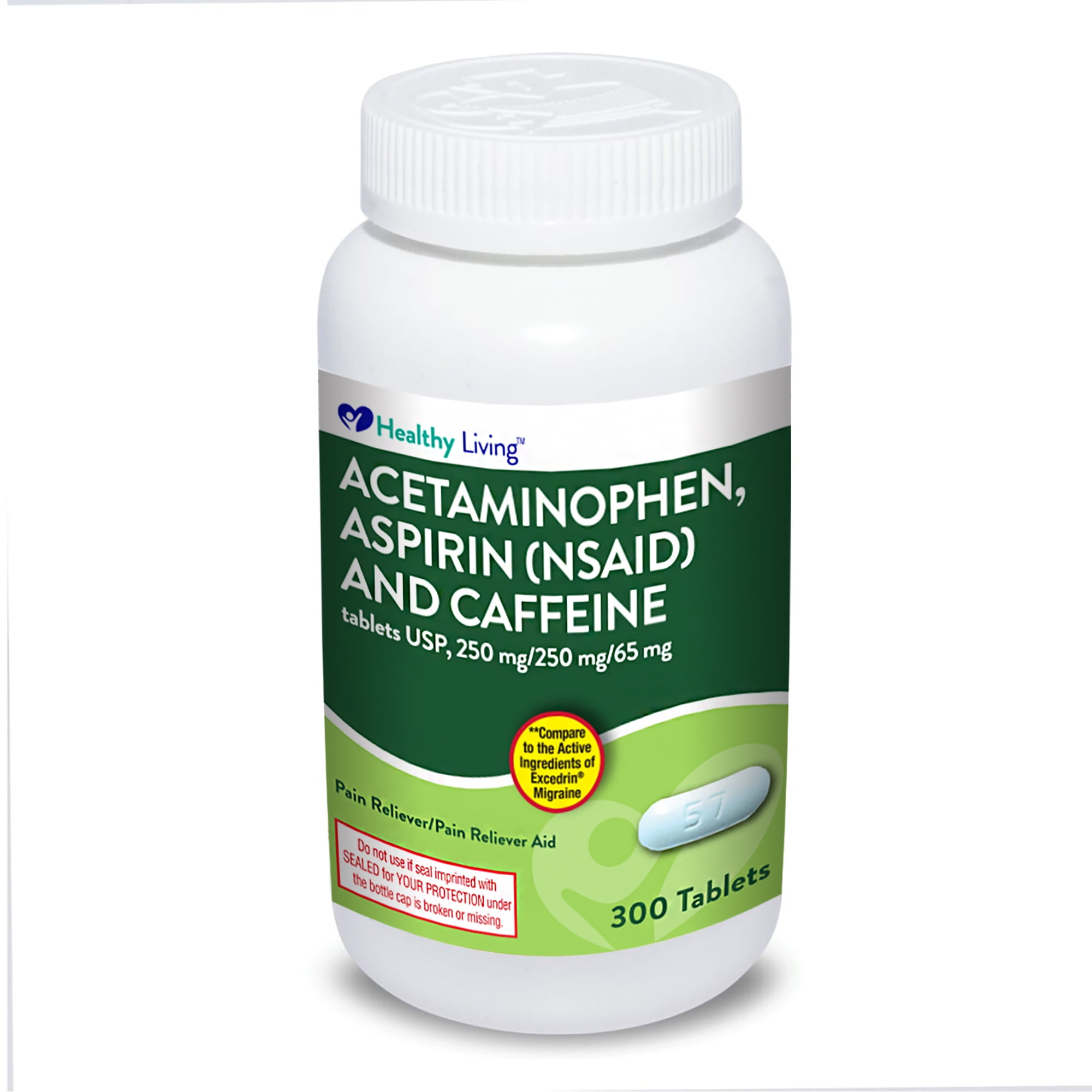 Healthy Living Migraine Relief, Acetaminophen, Aspirin (NSAID