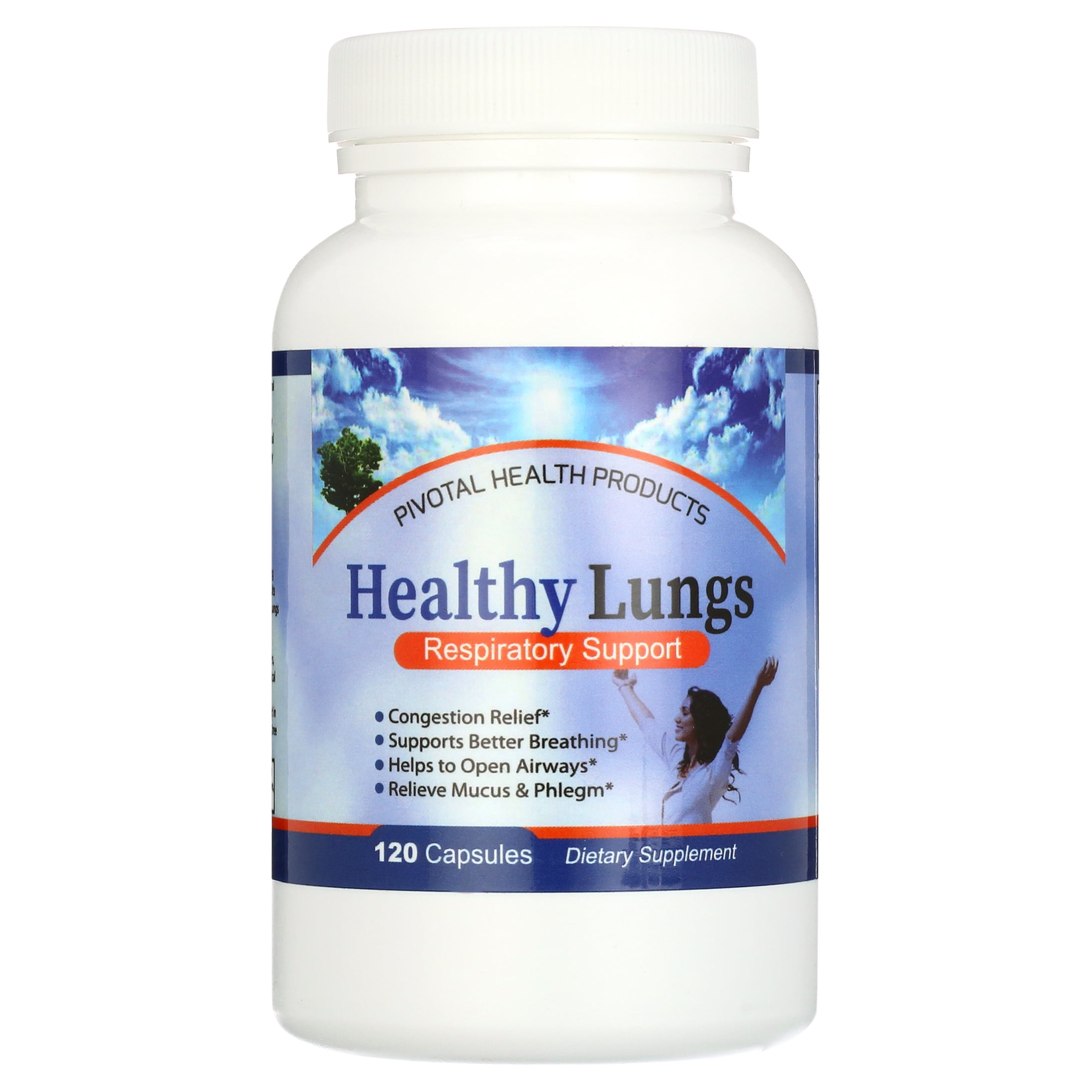 Healthy Lungs Complete Formula Respiratory Support Pills, Natural
